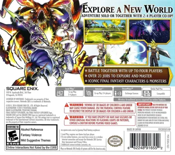 Final Fantasy Explorers (USA) box cover back
